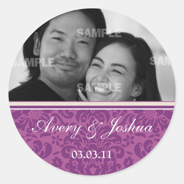 Sticker photo Plum Damask (Devant)