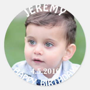 Sticker photo pour garçon d'anniversaire