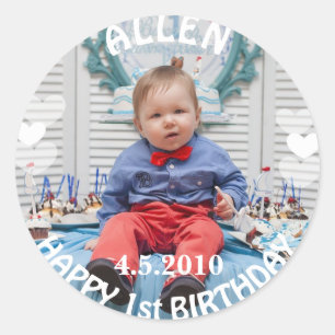 Sticker photo pour garçon d'anniversaire