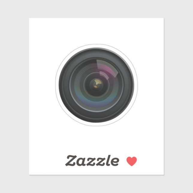 Sticker Photographie amusante de lentilles de caméra (Feuille)