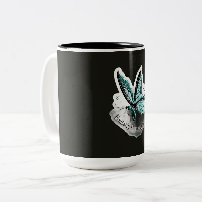 Sticker Phrase cute coffee mug (Front Left)