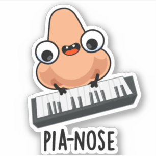 Sticker Pianose Funny Piano Nez Pun