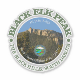 Sticker Pic d'Elk noir