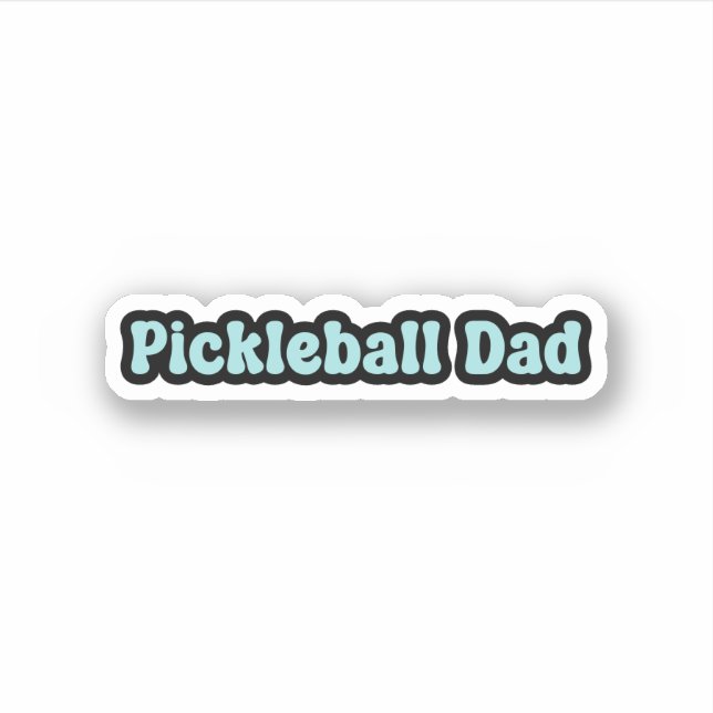 Sticker Pickball Papa Blue Retro Texte (Devant)