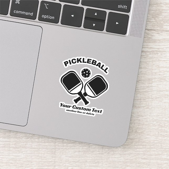 Sticker Pickleball Club Pickleball Paddle & Ball Custom (Détail)