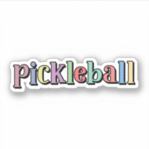 Pickleball en Multicolor Colorée Typographie rétro