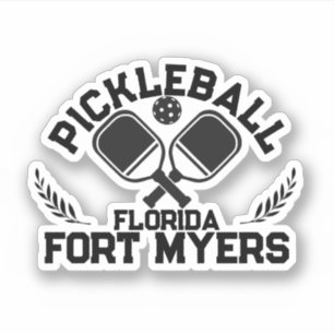 Sticker Pickleball Paddle Ball Fort Myers Floride Custom