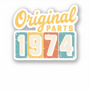 Sticker Pièces Originales 1974 Vintage 50e Anniversaire Ré