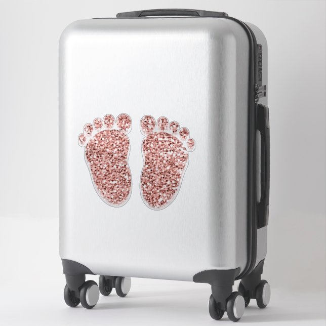 Sticker Pieds Bébé Rose Réflexologie cardiaque Massage Thé (Sur valise)