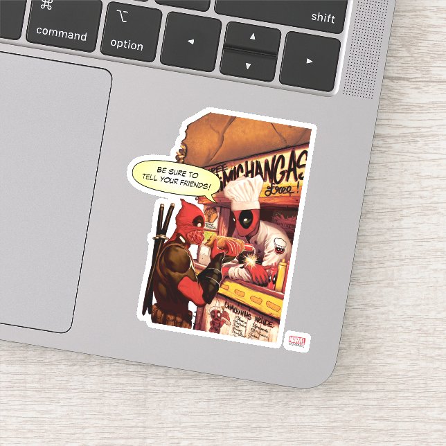 Sticker Piège Deadpool Chimichanga (Détail)