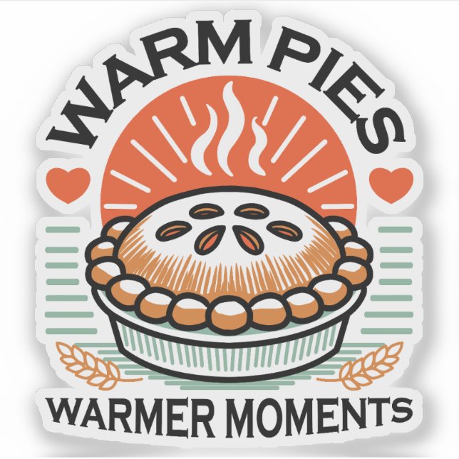Sticker Pies chaudes Moments plus chauds - Conception d'au (Devant)