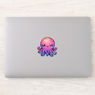 Sticker Pieuvre adorable de l'espace Kawaii avec lumière c
