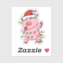 Pig Bear dab dabbin favori lumières de Noël