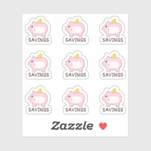 Sticker Piggy Bank Saving Tracker Mini Bujo Planner