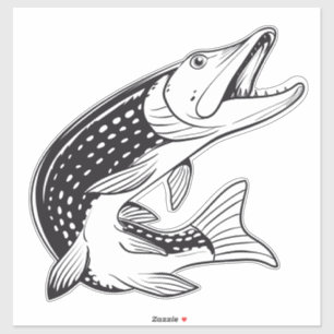 Sticker Pike - Stickers Pêche Pike - Fisher