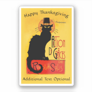 Sticker Pilgrim Le Chat Noir Action de grâce