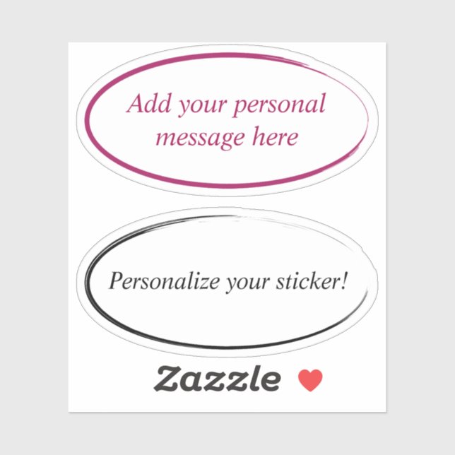 Sticker Pinceau rose et noir (Feuille)