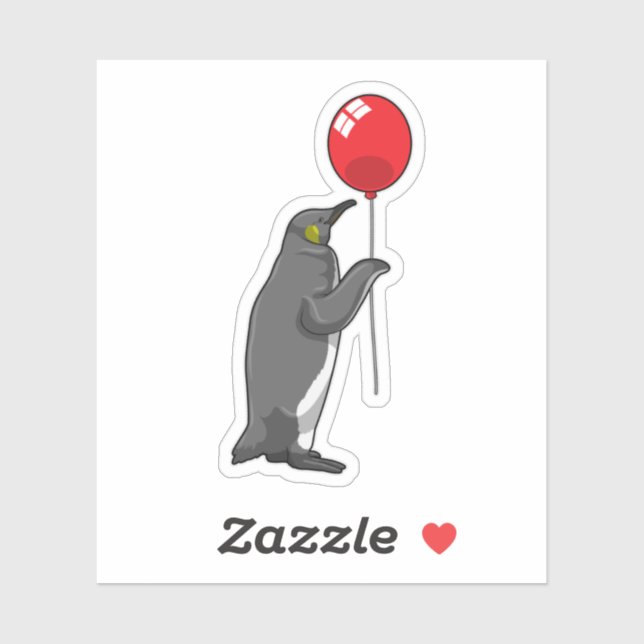 Sticker Pingouin avec ballon (Feuille)
