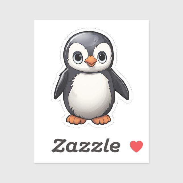 Sticker Pingouin de dessin (Feuille)