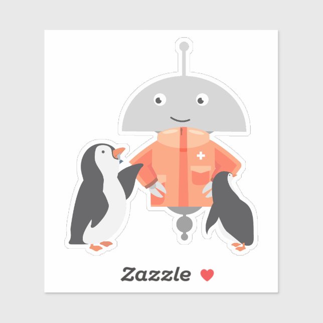 Sticker Pingouins Mia (Feuille)