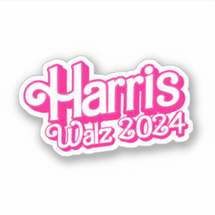Sticker Pink Harris Walz 2024