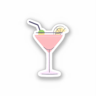 Sticker Pink Martini