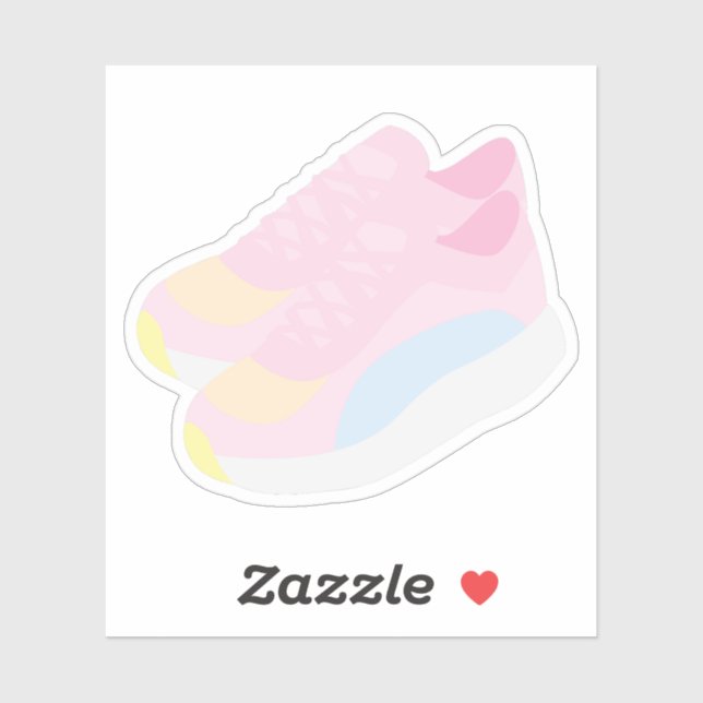 Sticker Pink Running Shoes (Feuille)