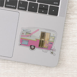 Sticker Pink She Shed Camper Trailer