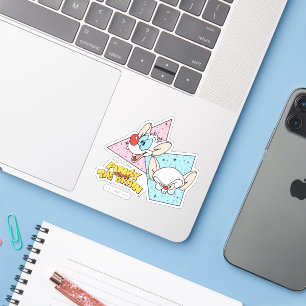 Sticker Pinky et le cerveau Graphiques de caractères rét