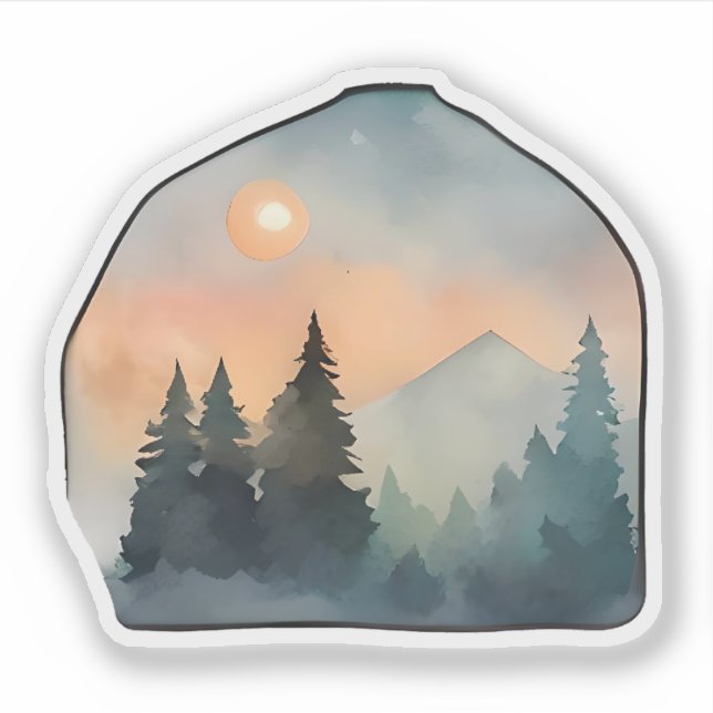 Sticker Pins à Whisperer au coucher du soleil (Devant)