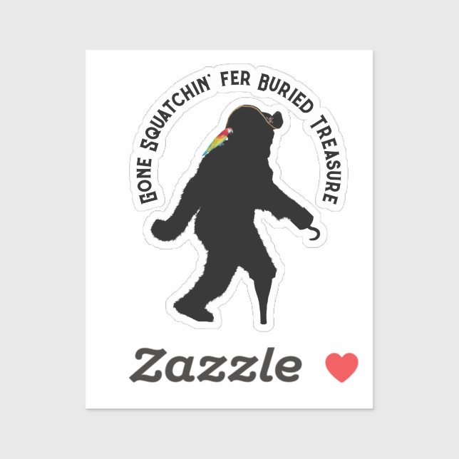 Sticker Pirate Capitaine Sasquatch (Feuille)