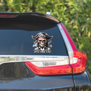 Sticker Pirate crâne et os croisés