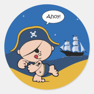 Sticker pirate et navire