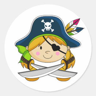 Sticker Pirate Eyepatch Girl
