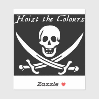 Sticker Pirate Hoist les couleurs