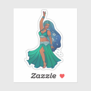 Sticker Pisces Belly Dancer