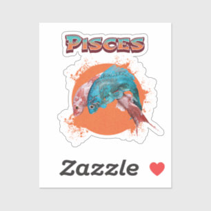 Sticker Pisces Poissons Zodiaque Horoscope Astrologie de l