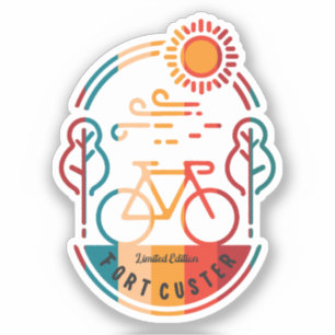 Sticker Piste cyclable Retro Fort Custer