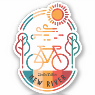Sticker Piste cyclable Retro New River
