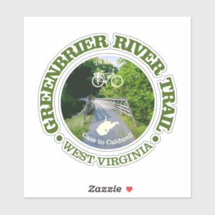 Sticker Piste de la rivière Greenbrier (cyclisme c)