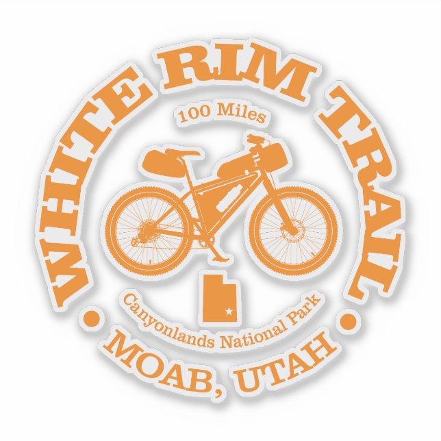 Sticker Piste de rebord blanc (cyclisme) (Devant)