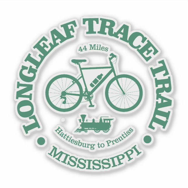 Sticker Piste de sentiers longleaf (cyclisme) (Devant)