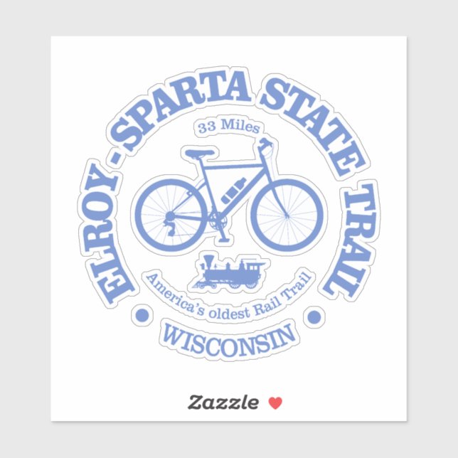 Sticker Piste d'état Elroy-Sparta (cyclisme) (Feuille)