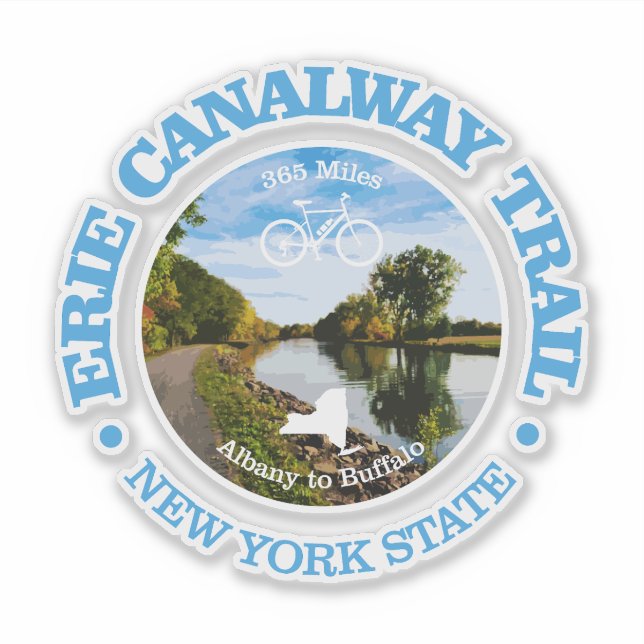 Sticker Piste du canal Erie (vélo c) (Devant)