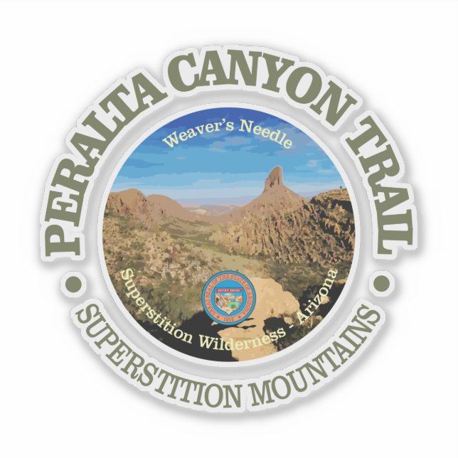 Sticker Piste du canyon de Peralta (Devant)