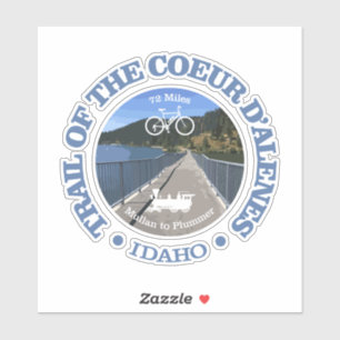 Sticker Piste du Coeur d'Alene (vélo c)