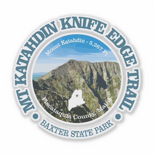 Sticker Piste du couteau (Katahdin) (Devant)
