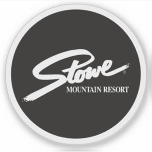 Sticker Pistes de ski extérieures hivernales vintage Stowe