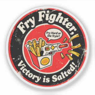 Sticker Pistolet de jeu rétro arcade et modèle de frites