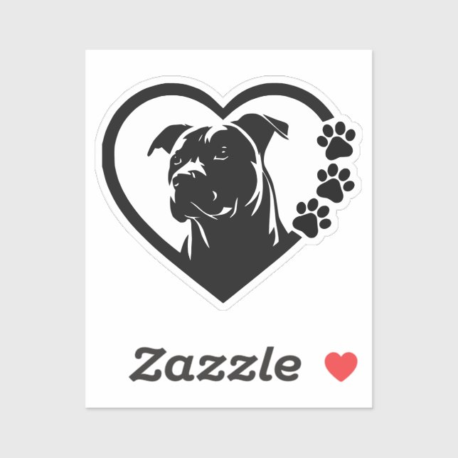 Sticker Pitbull (Feuille)
